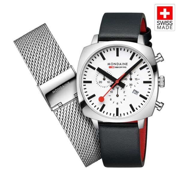 MONDAINE GRAND CUSHION MSL.41410.LBV.SET Erkek Kol Saati