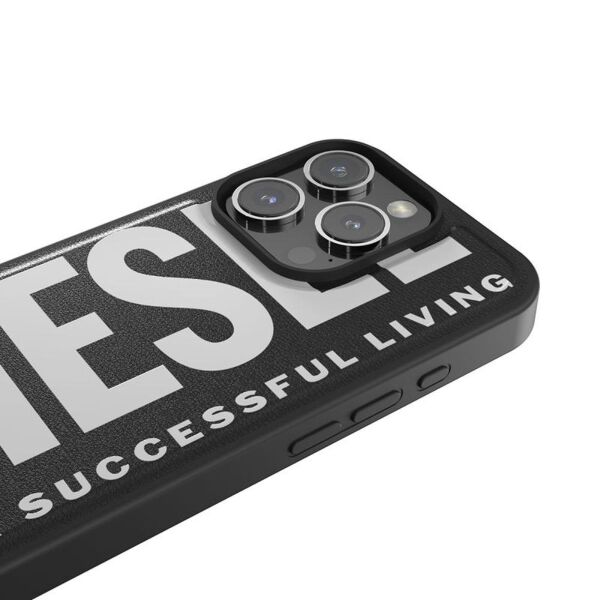 Diesel iPhone 16 Pro Uyumlu Magsafe Destekli Core Kalıplı Kılıf - Siyah/Beyaz