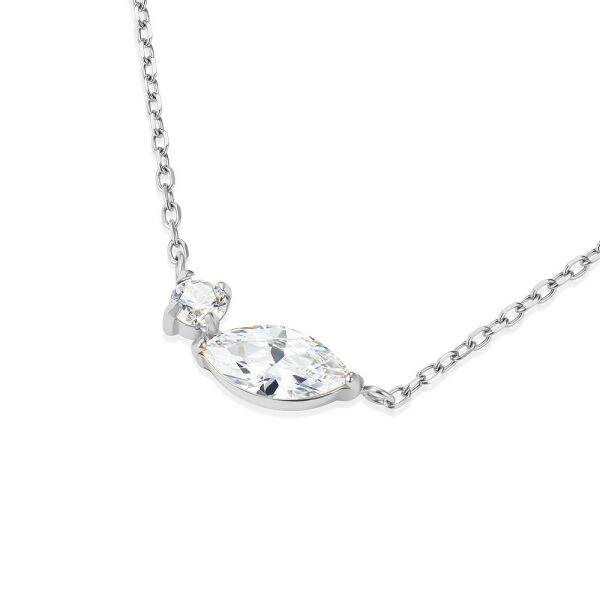 Rosefield JNMSS.J1327Gümüş Renk Karışık Kristal Çelik Kolye