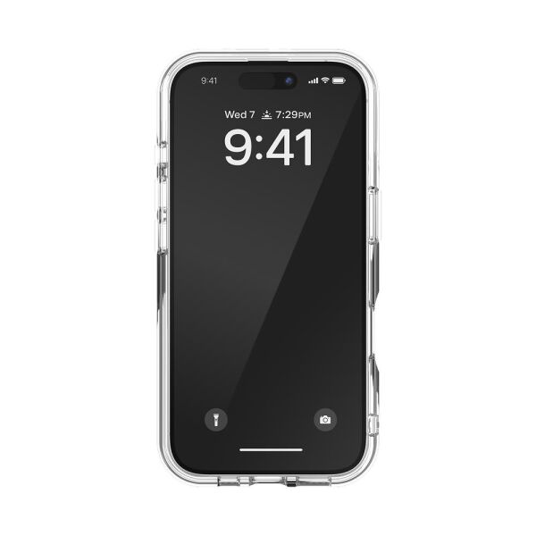Diesel iPhone 16 Uyumlu Oval D Mirror Şeffaf Kılıf - Şeffaf/Siyah