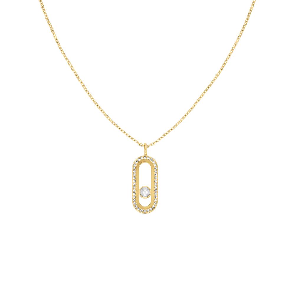 Rosefield JNPPG.J1293 Altın Renk Modern İnci Kristal Çelik Kolye