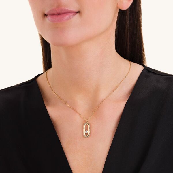 Rosefield JNPPG.J1293 Altın Renk Modern İnci Kristal Çelik Kolye