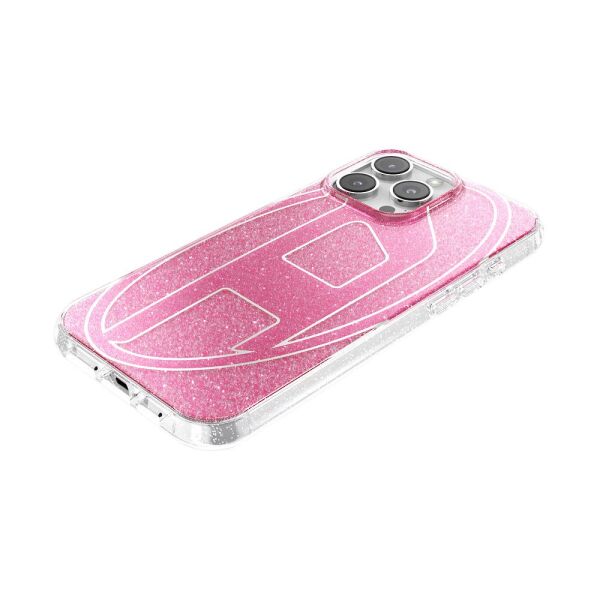 Diesel iPhone 16 Pro Max Uyumlu Oval D Simli Kılıf - Pembe