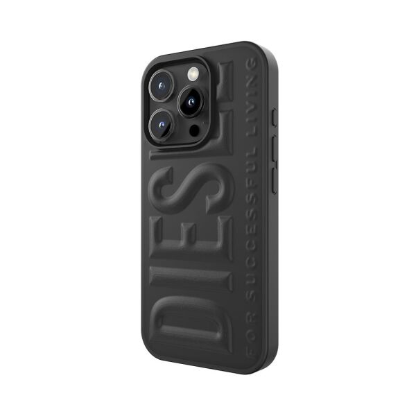 Diesel iPhone 16 Pro Uyumlu 3D Biscotto Kılıf - Siyah