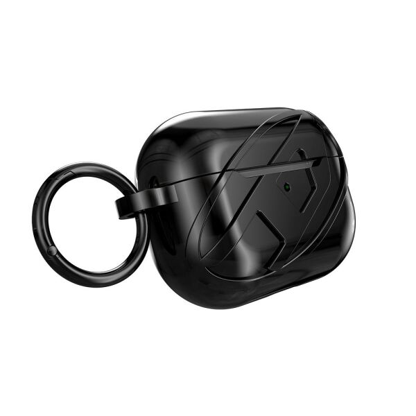 Diesel AirPods Pro / Pro 2 için Parlak Kılıf - Siyah