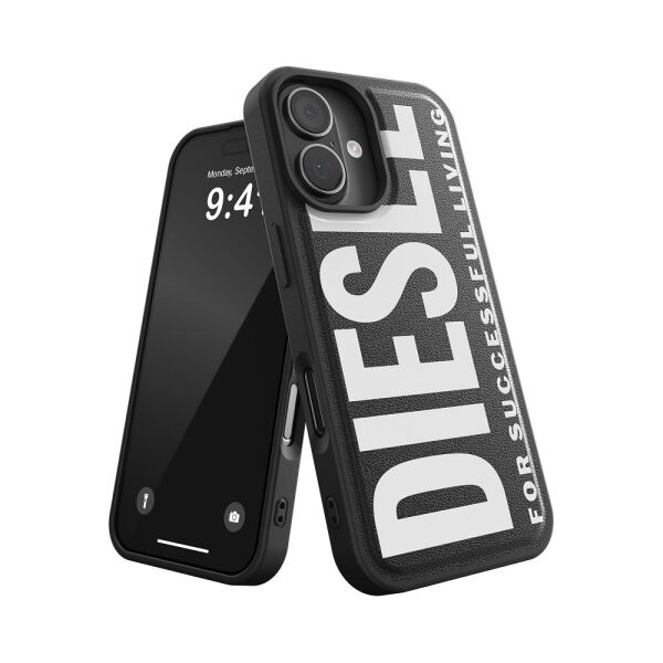 Diesel iPhone 17 Uyumlu Magsafe Destekli Core Kalıplı Kılıf - Siyah/Beyaz