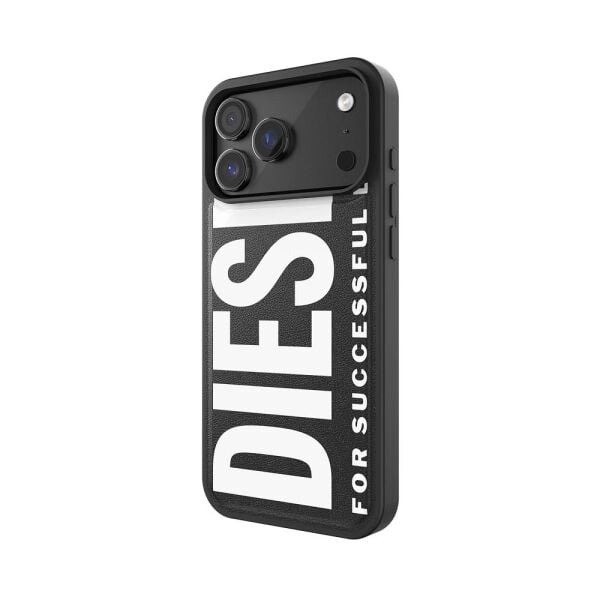 Diesel iPhone 17 Pro Max Uyumlu Magsafe Destekli Core Kalıplı Kılıf - Siyah/Beyaz
