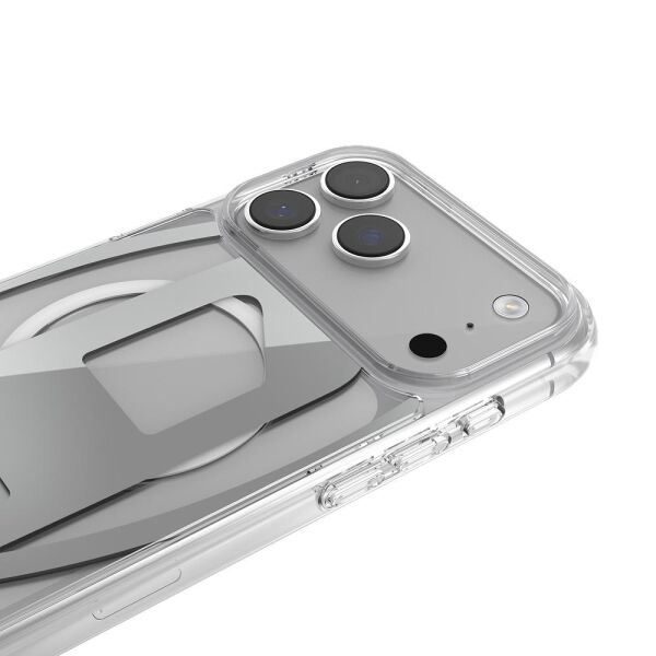 Diesel iPhone 17 Pro Uyumlu Max Magsafe Destekli Oval D Metalik Kılıf - Gümüş