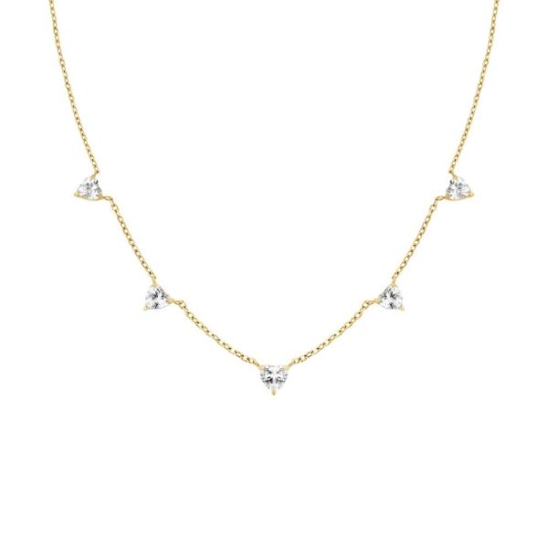 ROSEFIELD JNRHG.J1005 Kalp Kristal Taş Çelik Kolye