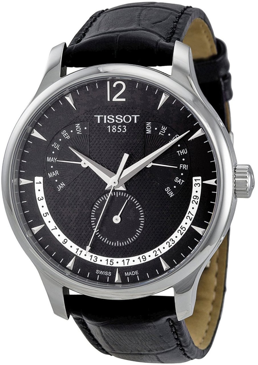腕時計 TISSOT 1853 T063637 パーペチュアルカレンダー TISSOT TRADITION PERPETUAL CALENDAR T063.637.16.057.00, Yetkili Satıcı